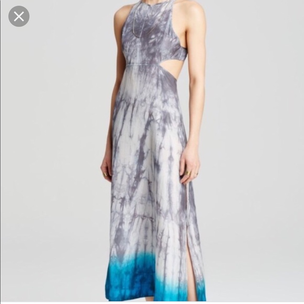Free people tie dye open back maxi dress